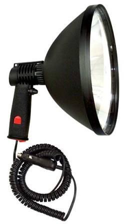 Прожектор Light Force BLITZ-240 с рефлектором диаметром 240 мм, ручкой и витым кабелем с разъемом под автомобильный прикуриватель.